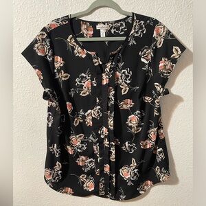 CROFT & BARROW Floral print blouse. Size 1X